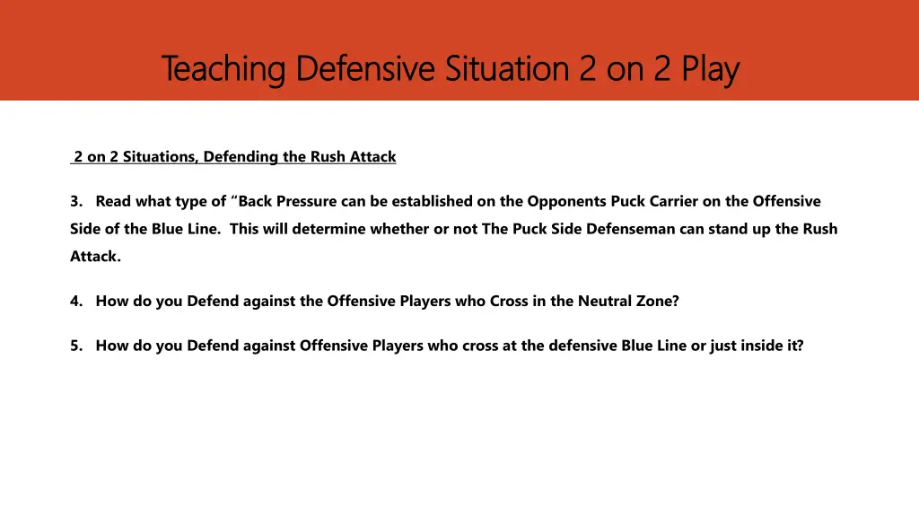 teaching defensive situation teaching defensive