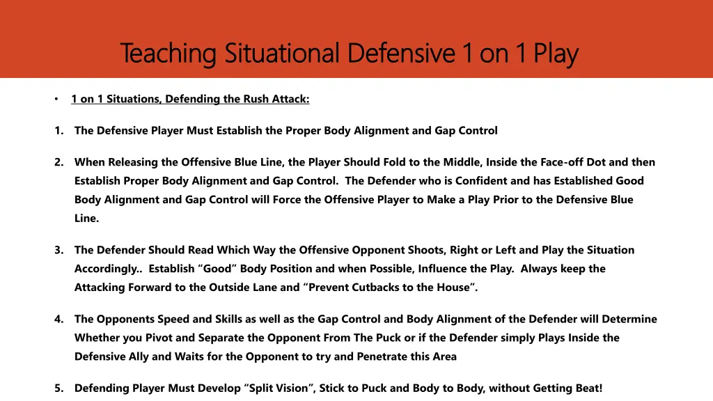 teaching situational defensive 1 on 1 play