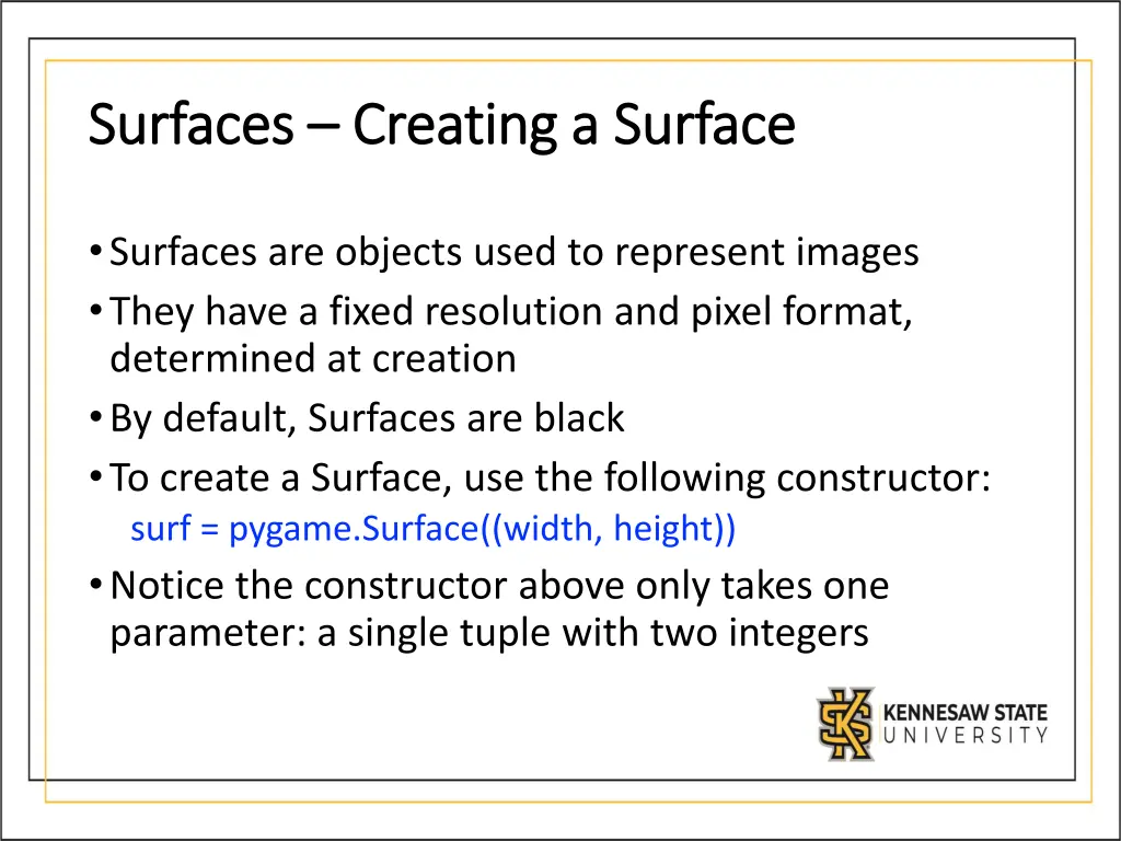 surfaces surfaces creating a surface creating