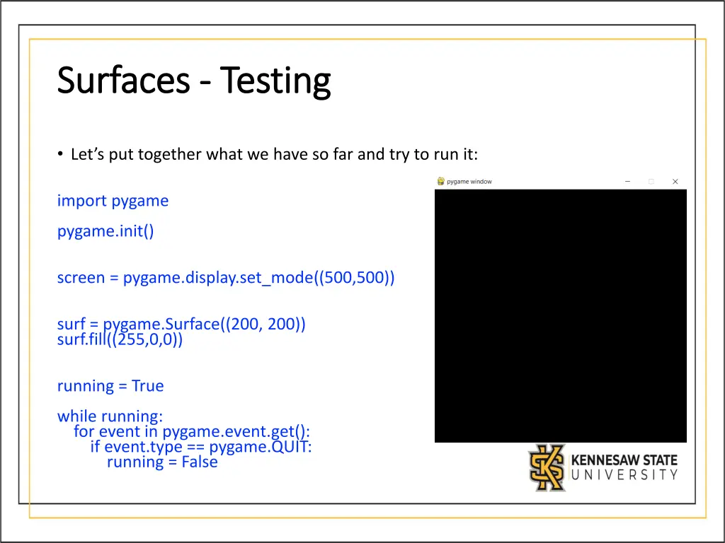 surfaces surfaces testing