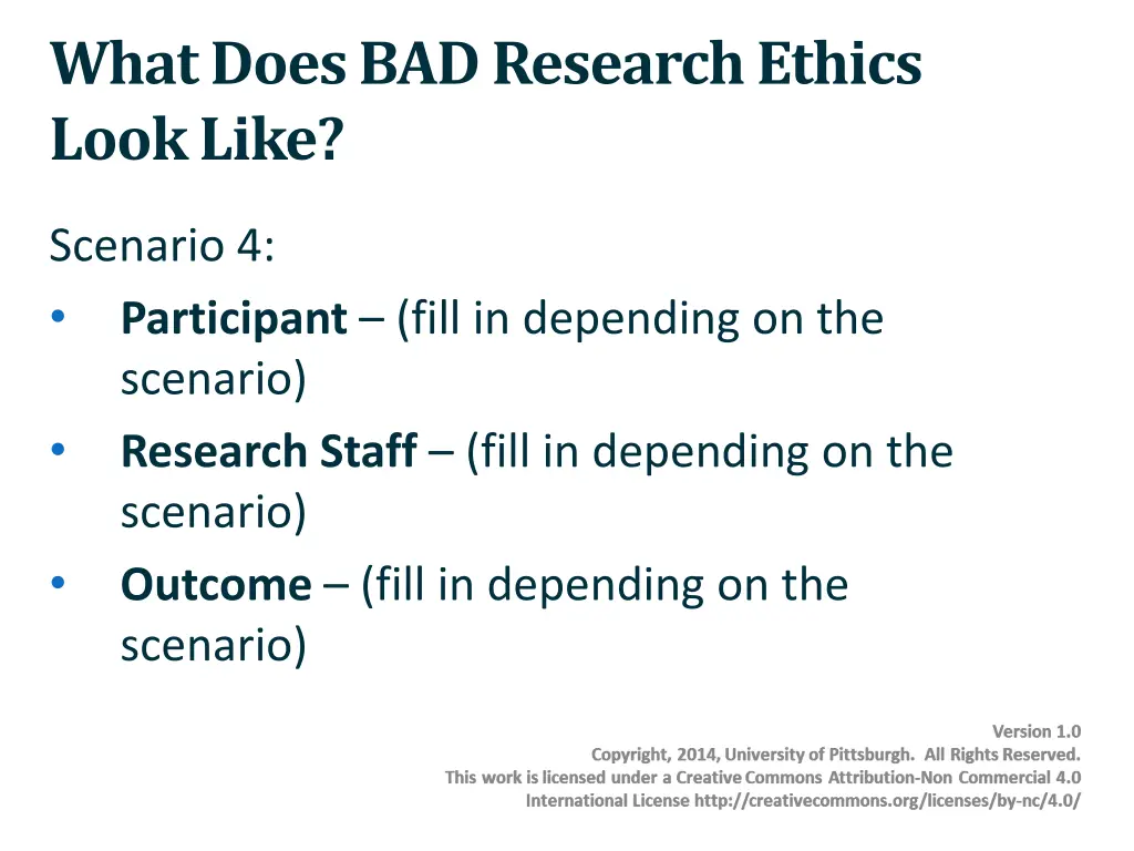 what does bad research ethics look like