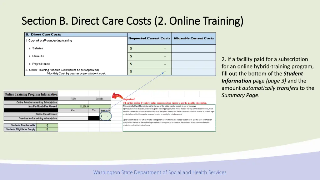 section b section b direct care costs 2 online