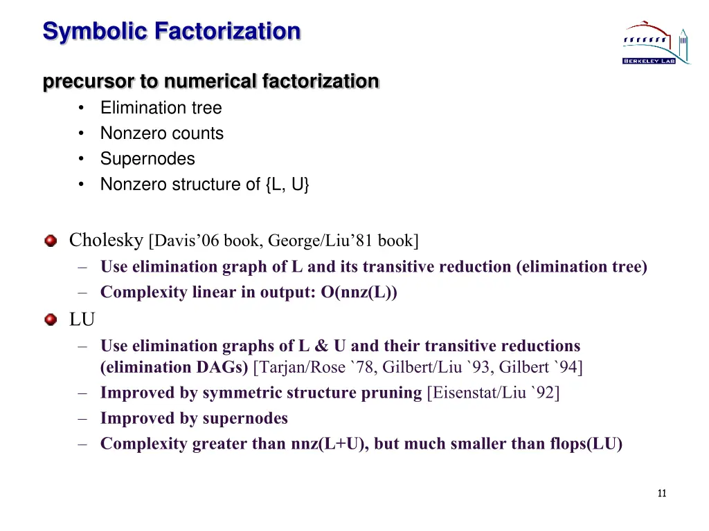 symbolic factorization