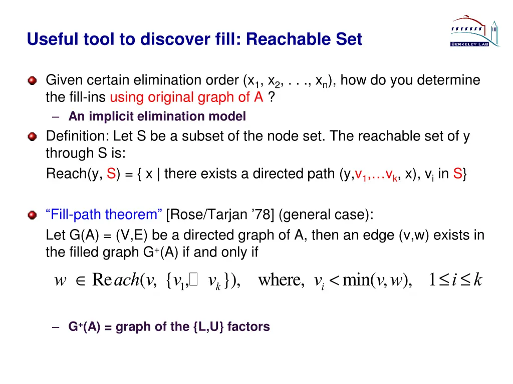 useful tool to discover fill reachable set