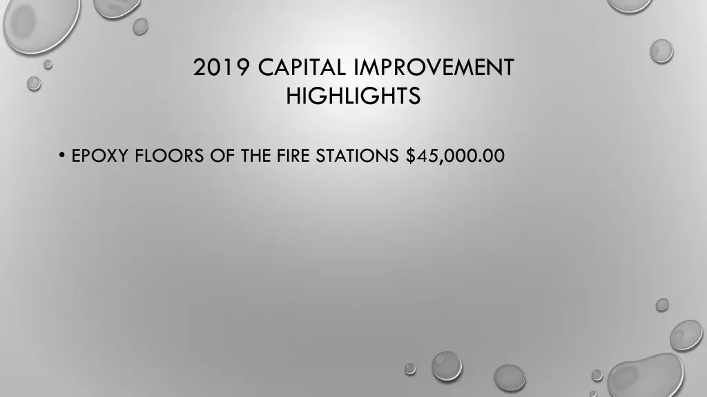 2019 capital improvement highlights