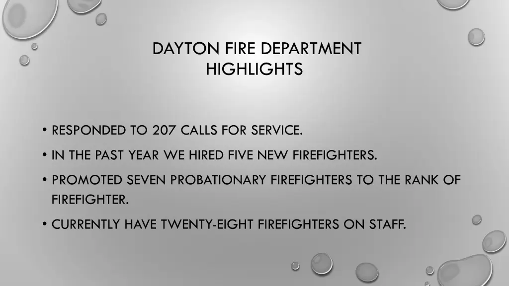 dayton fire department highlights