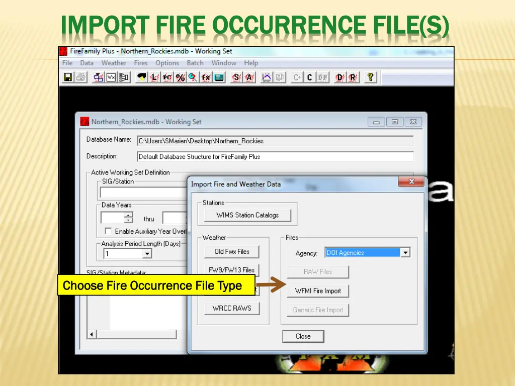 import fire occurrence file s import fire 1