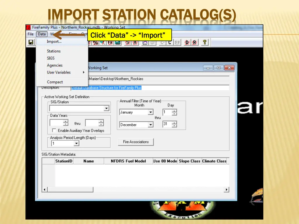 import station catalog s import station catalog s