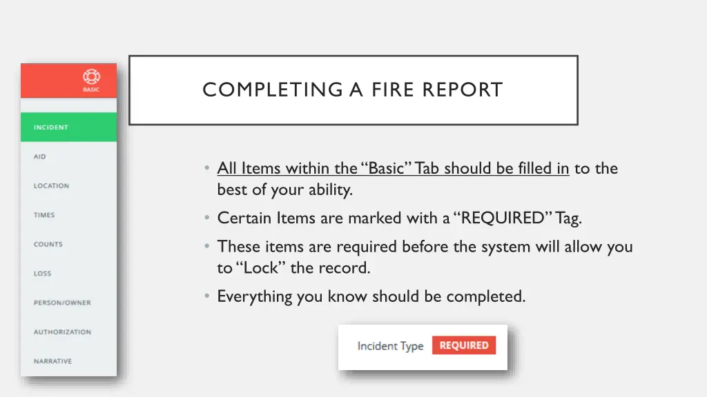 completing a fire report 2