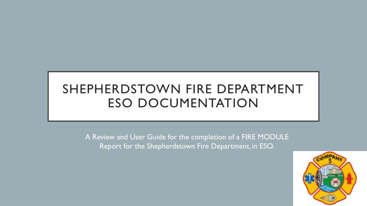 shepherdstown fire department eso documentation