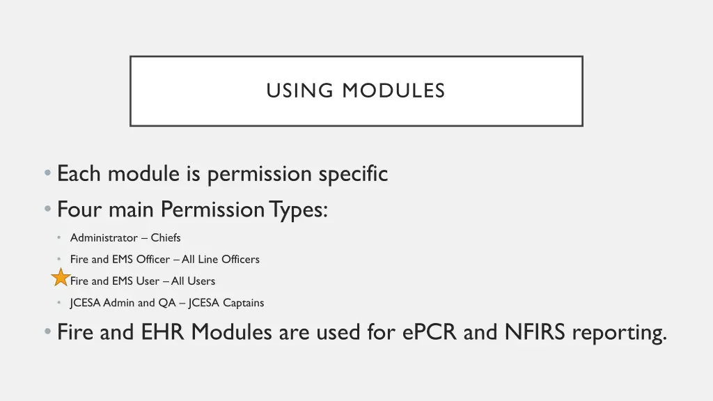 using modules