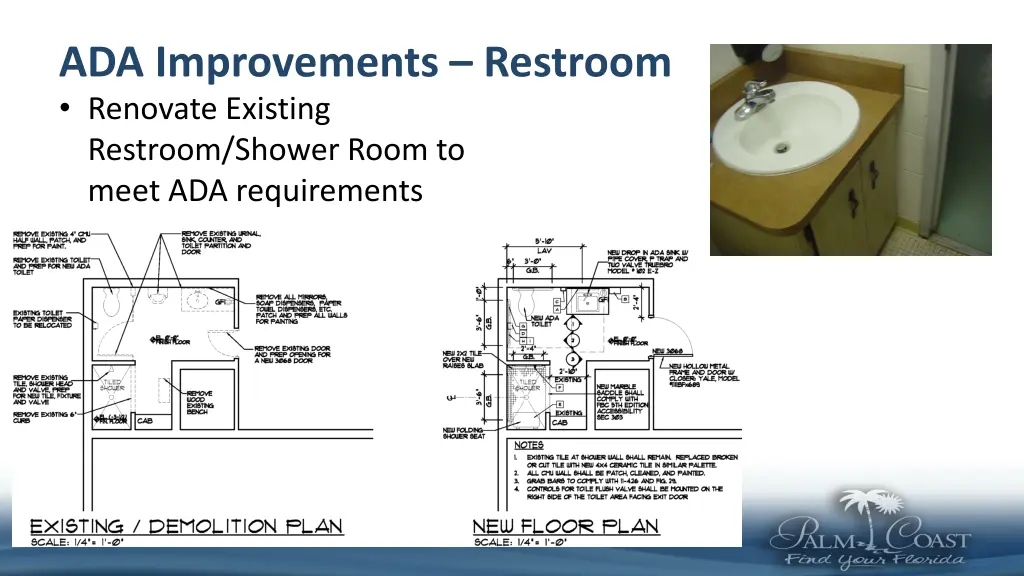 ada improvements restroom renovate existing