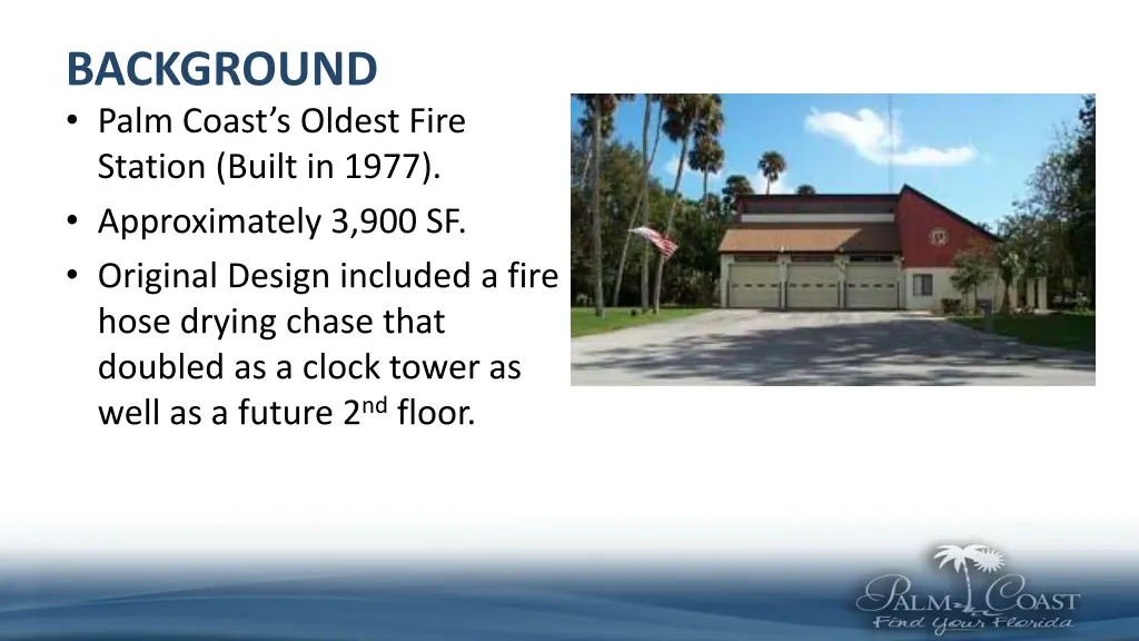 background palm coast s oldest fire station built