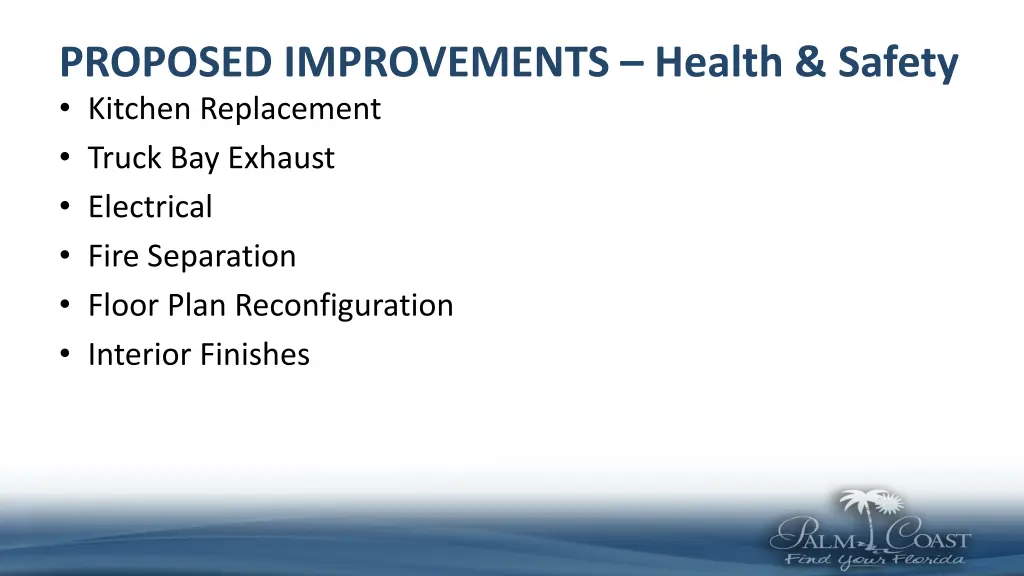 proposed improvements health safety kitchen