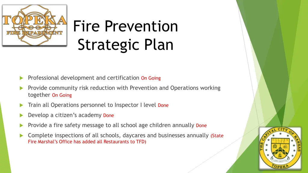 fire prevention strategic plan