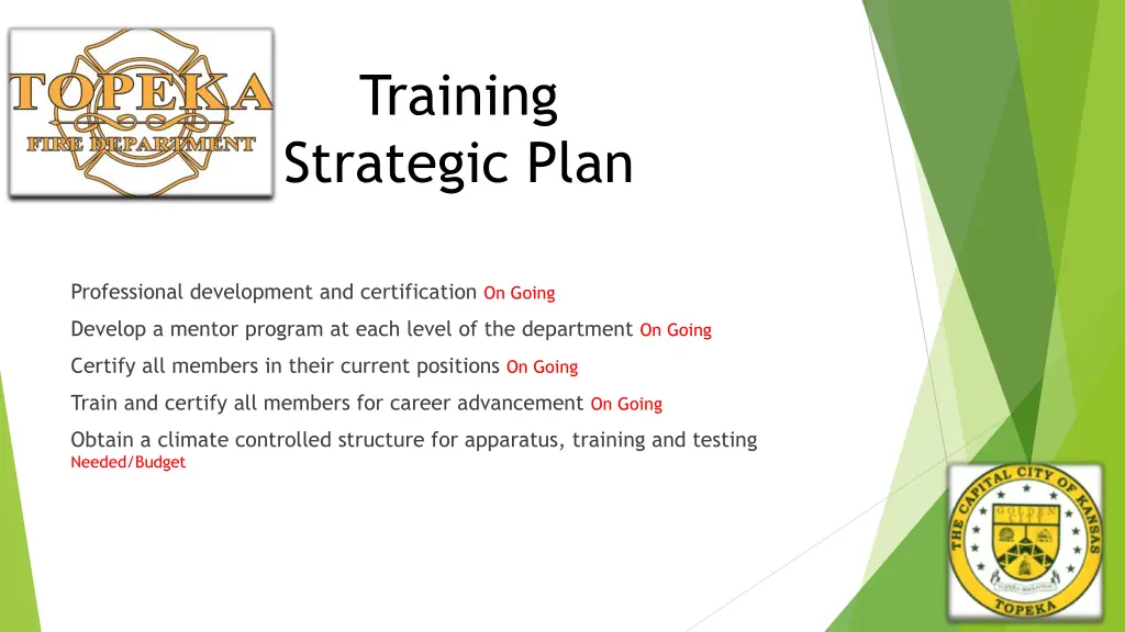 training strategic plan