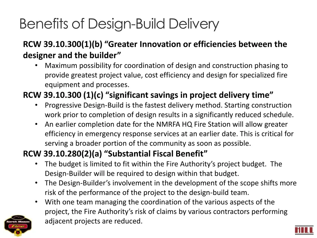 benefits of design build delivery