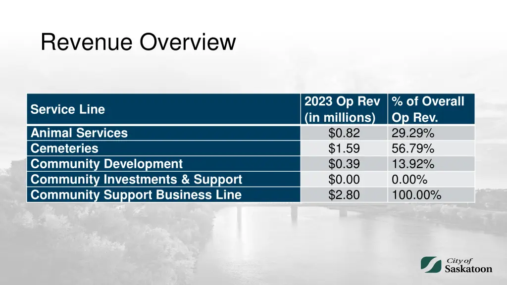 revenue overview