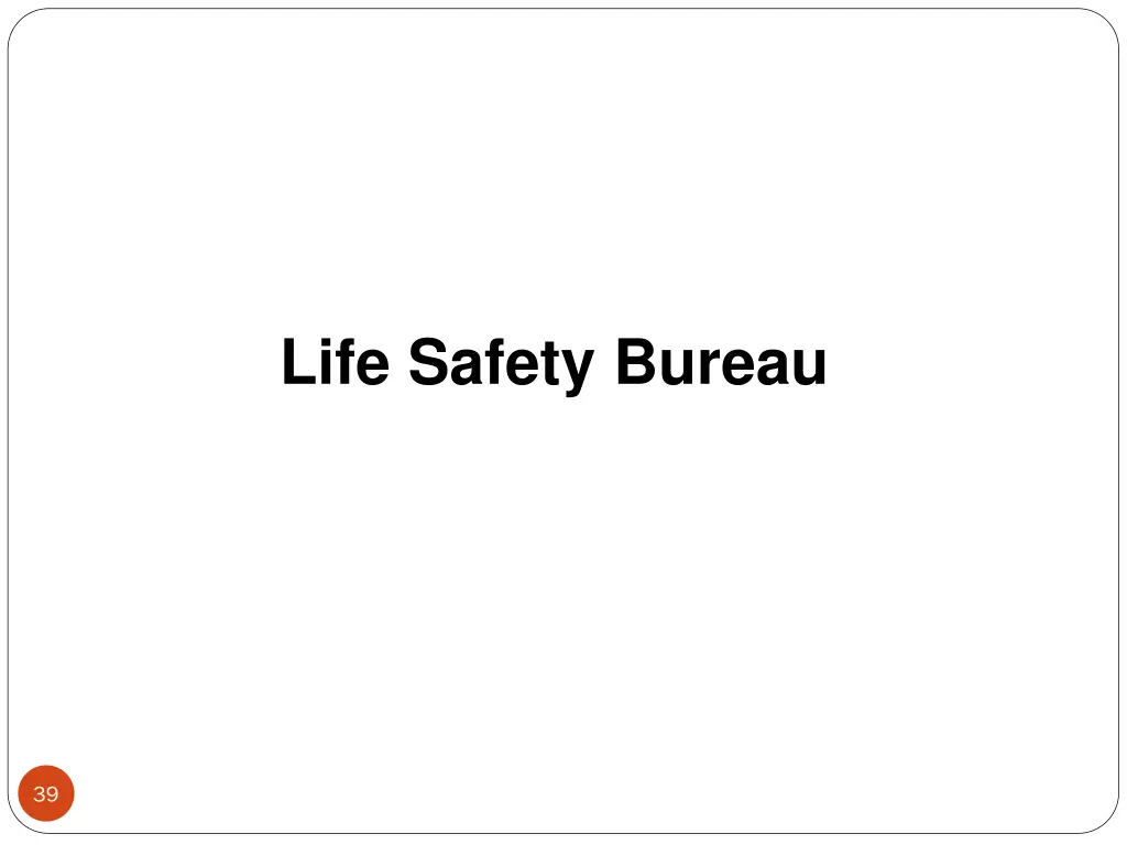 life safety bureau