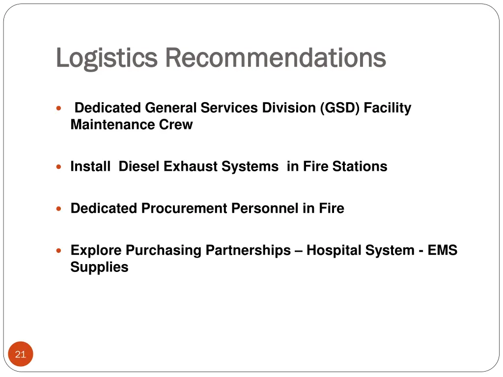 logistics recommendations logistics 1