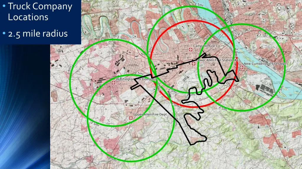 truck company locations 2 5 mile radius