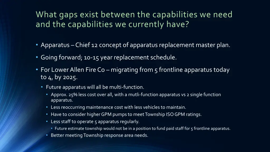 what gaps exist between the capabilities we need 11