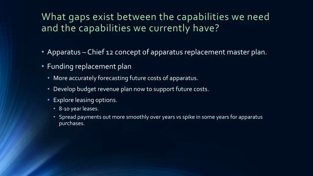 what gaps exist between the capabilities we need 12