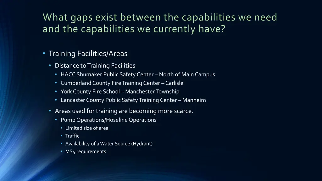 what gaps exist between the capabilities we need 14