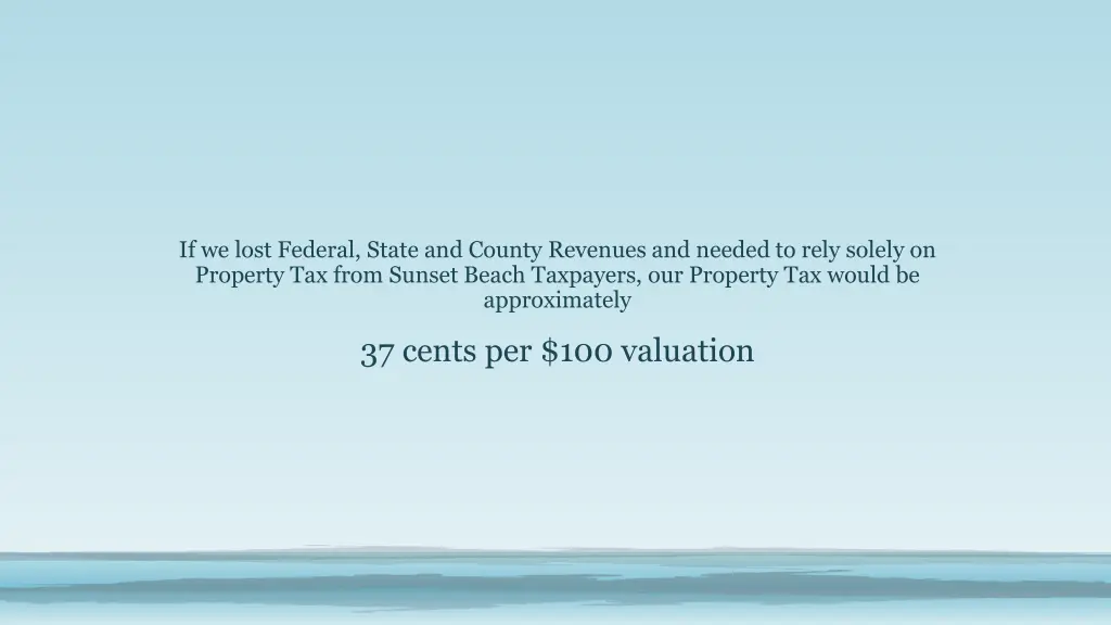 if we lost federal state and county revenues