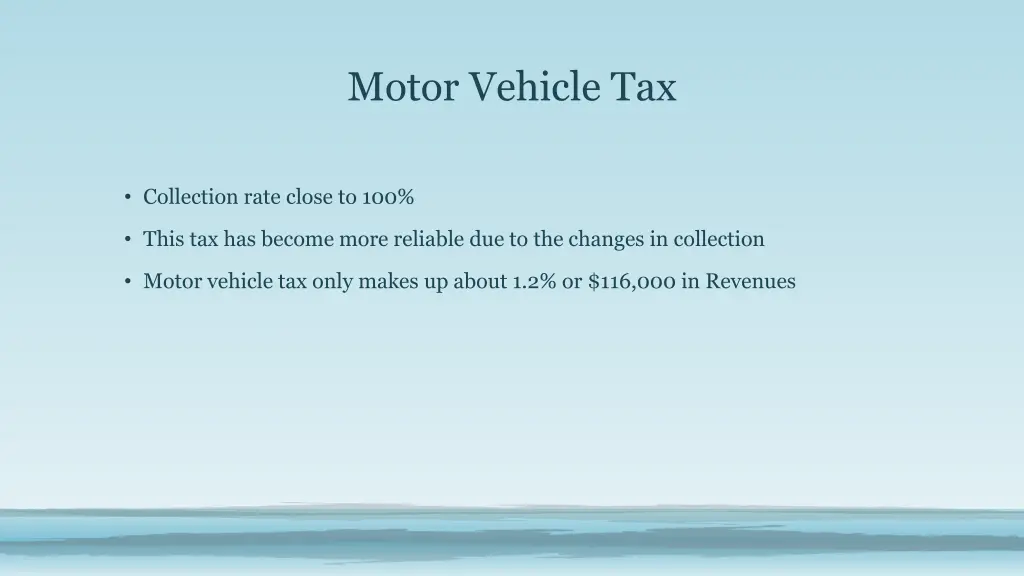 motor vehicle tax