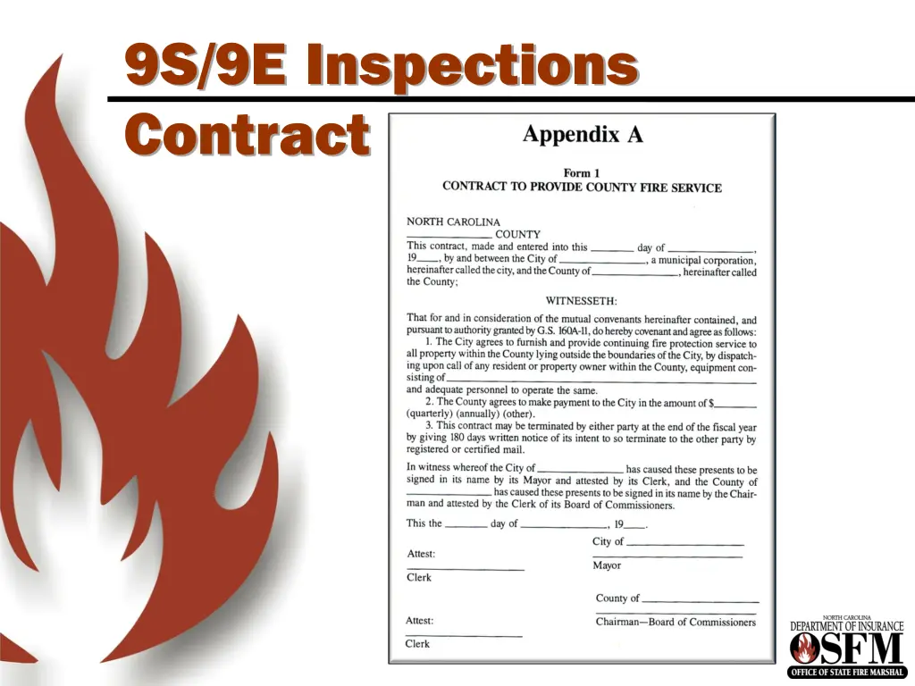 9s 9e inspections contract