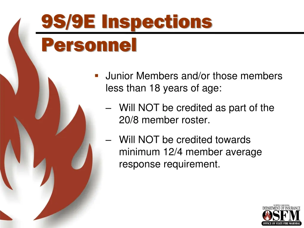 9s 9e inspections personnel