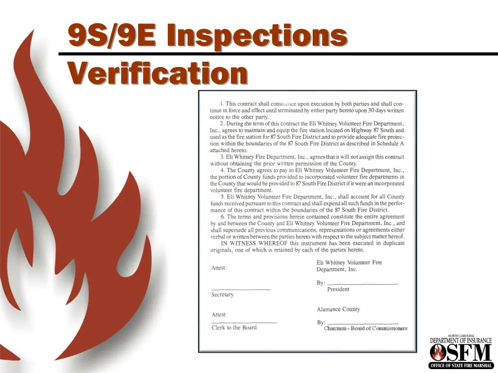 9s 9e inspections verification