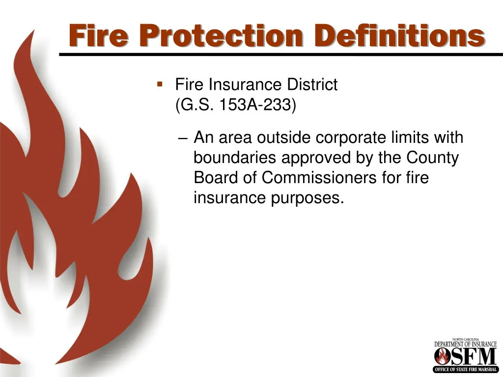 fire protection definitions