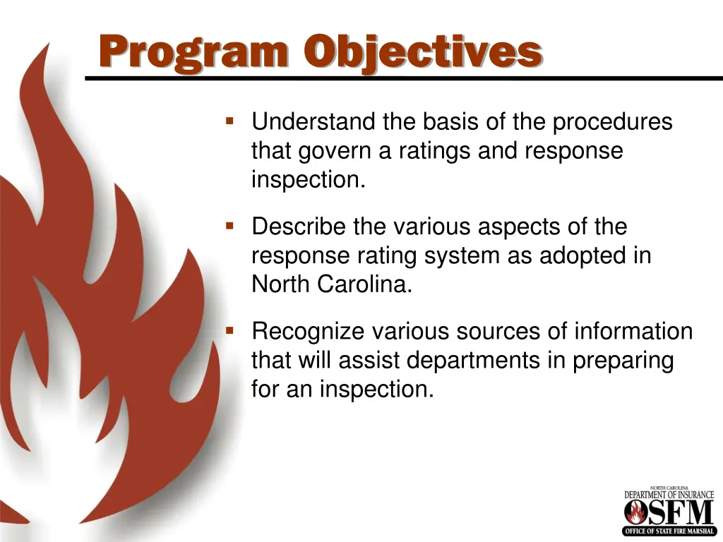 program objectives