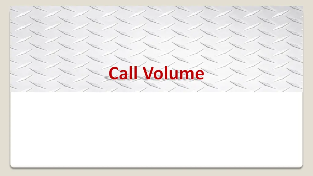 call volume