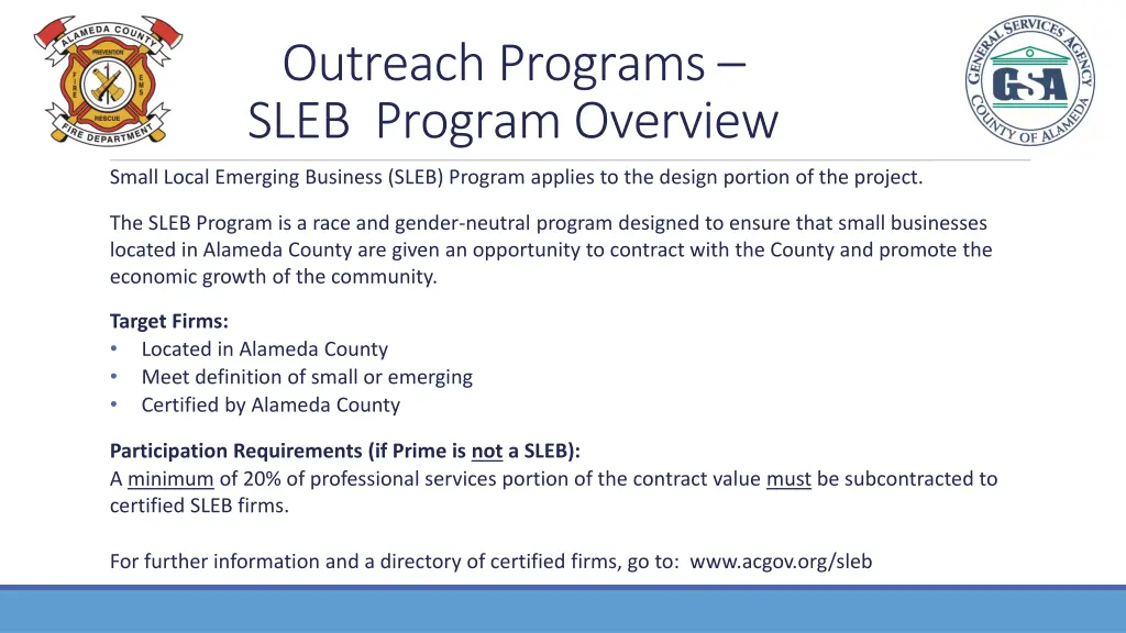 outreach programs sleb program overview