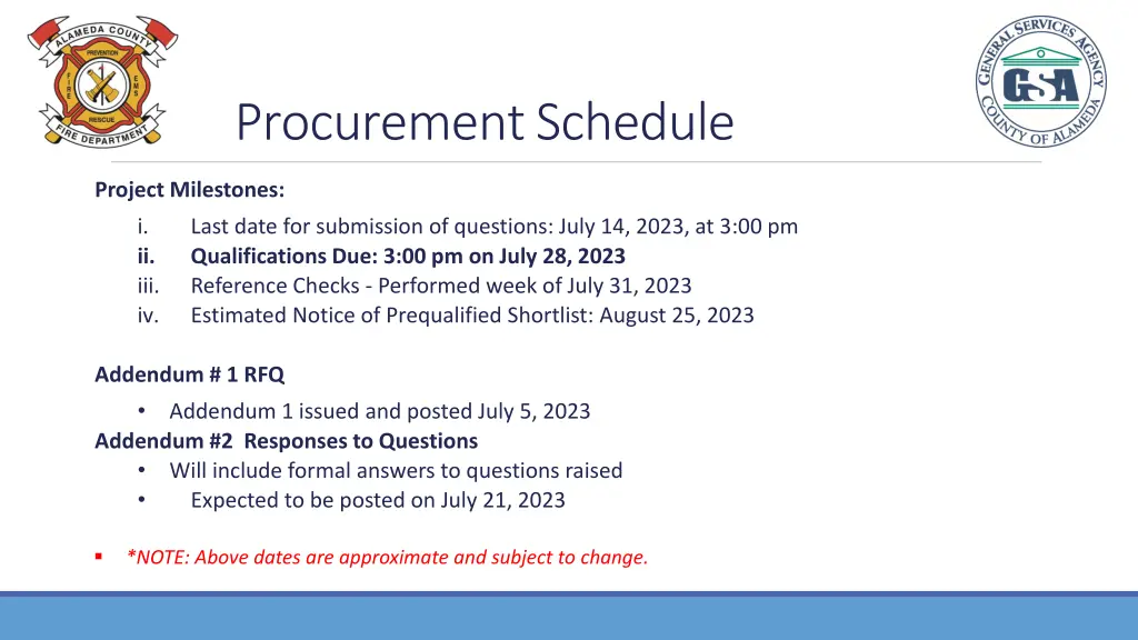 procurementschedule