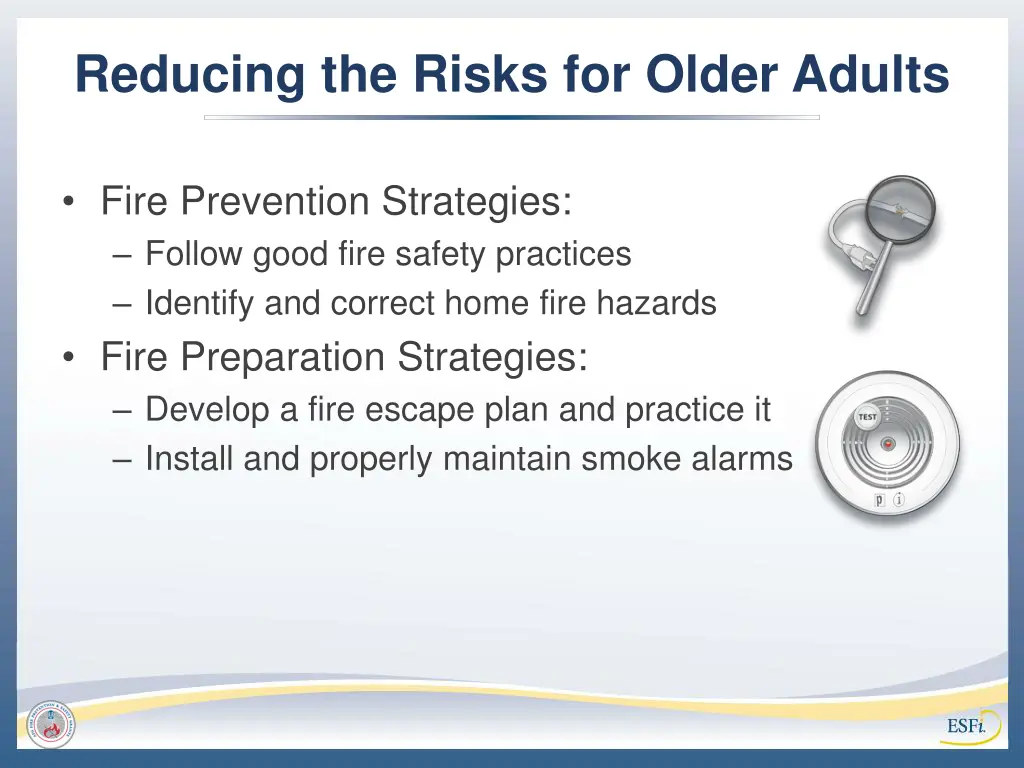 reducing the risks for older adults