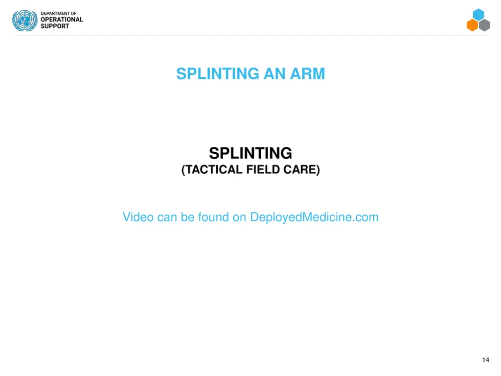 splinting an arm