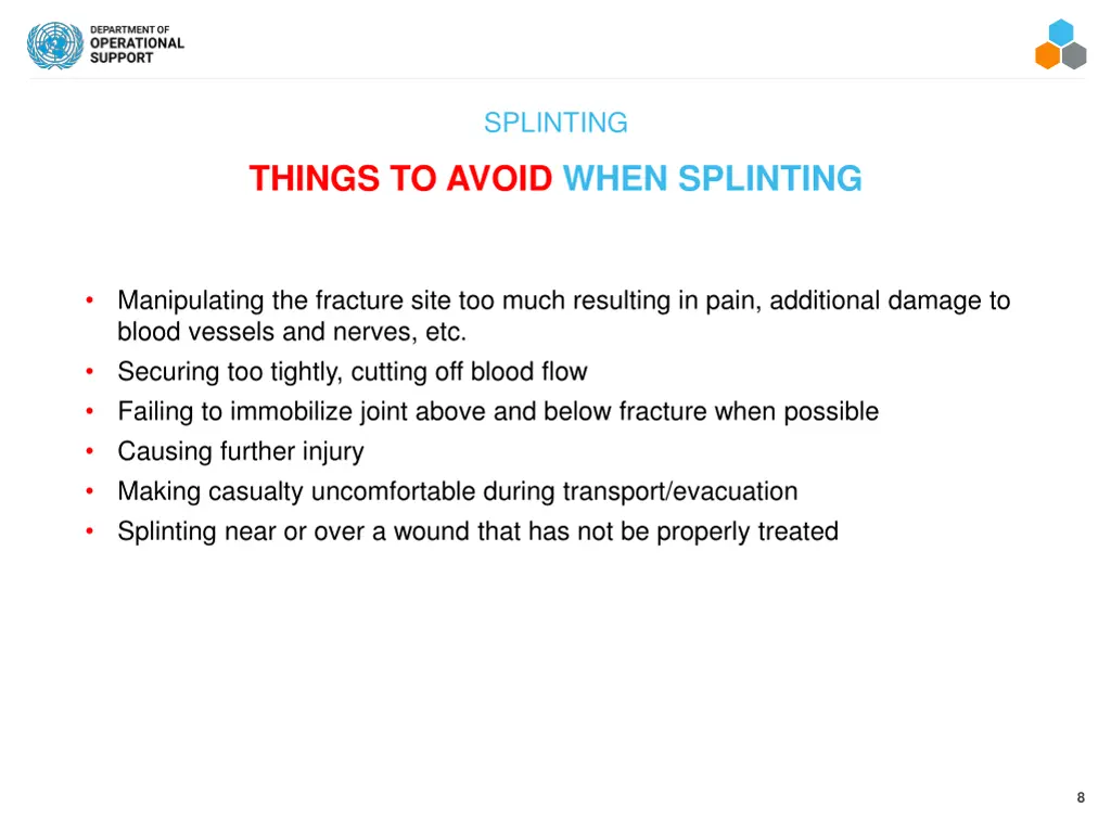 splinting