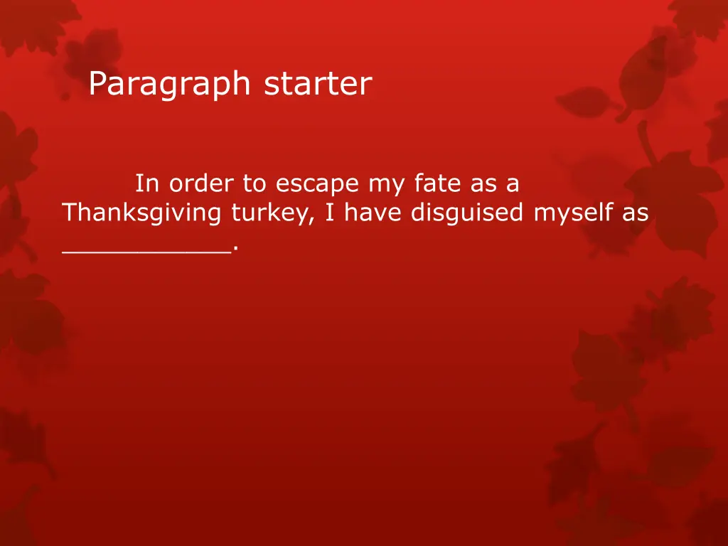 paragraph starter