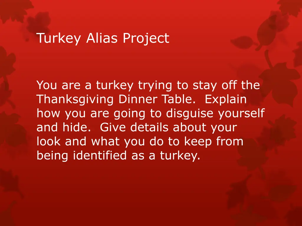 turkey alias project