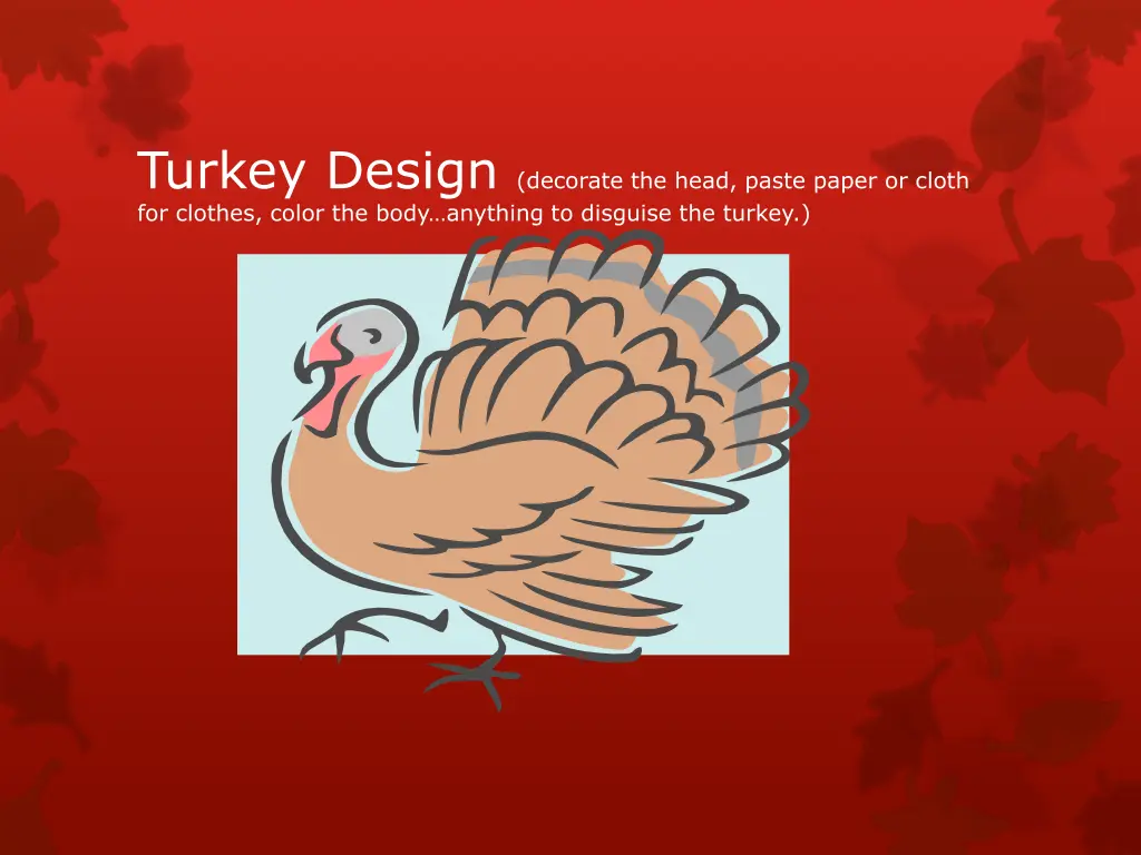 turkey design decorate the head paste paper