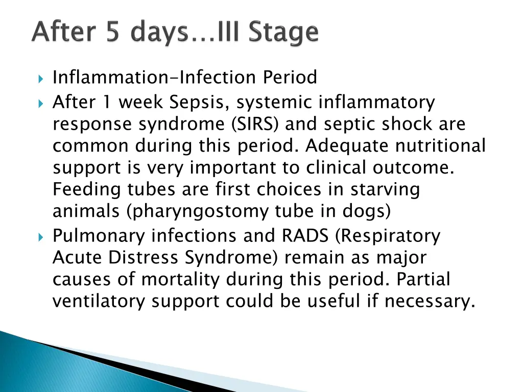 inflammation infection period after 1 week sepsis