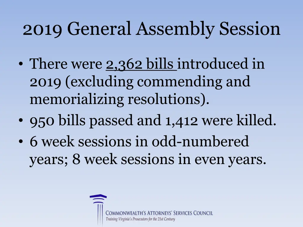 2019 general assembly session