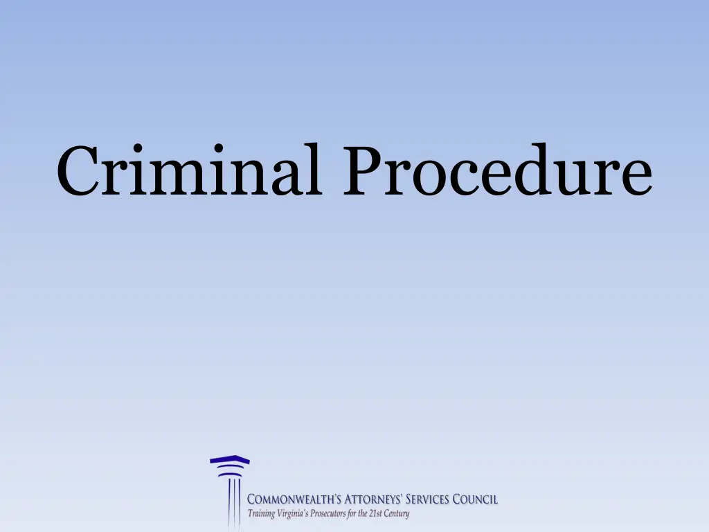 criminal procedure