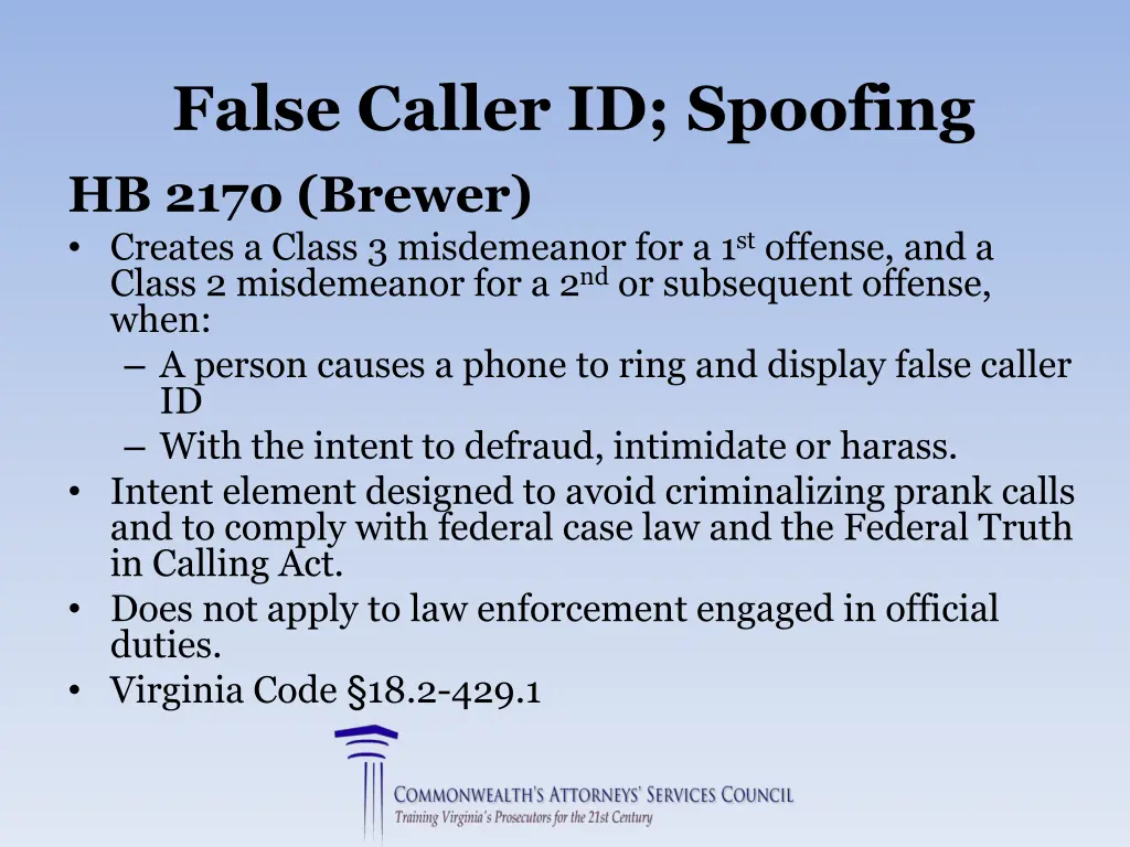 false caller id spoofing hb 2170 brewer creates