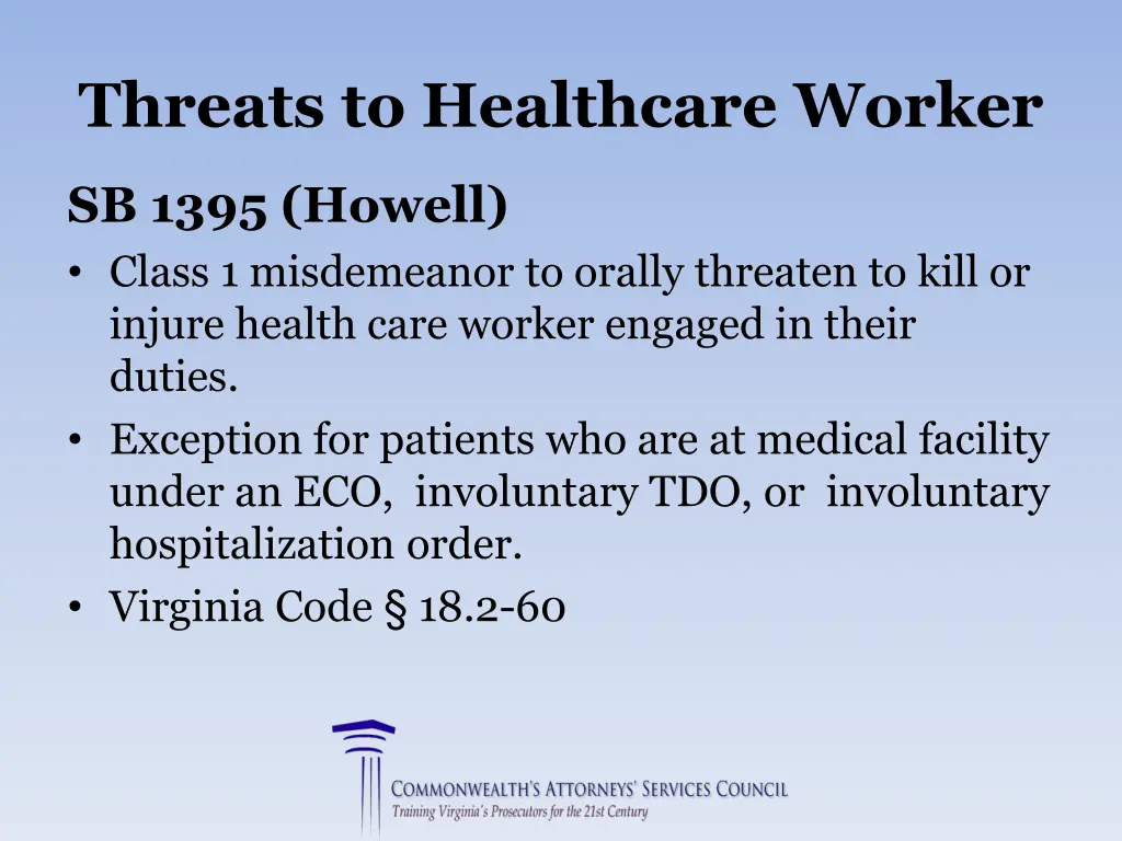 threats to healthcare worker