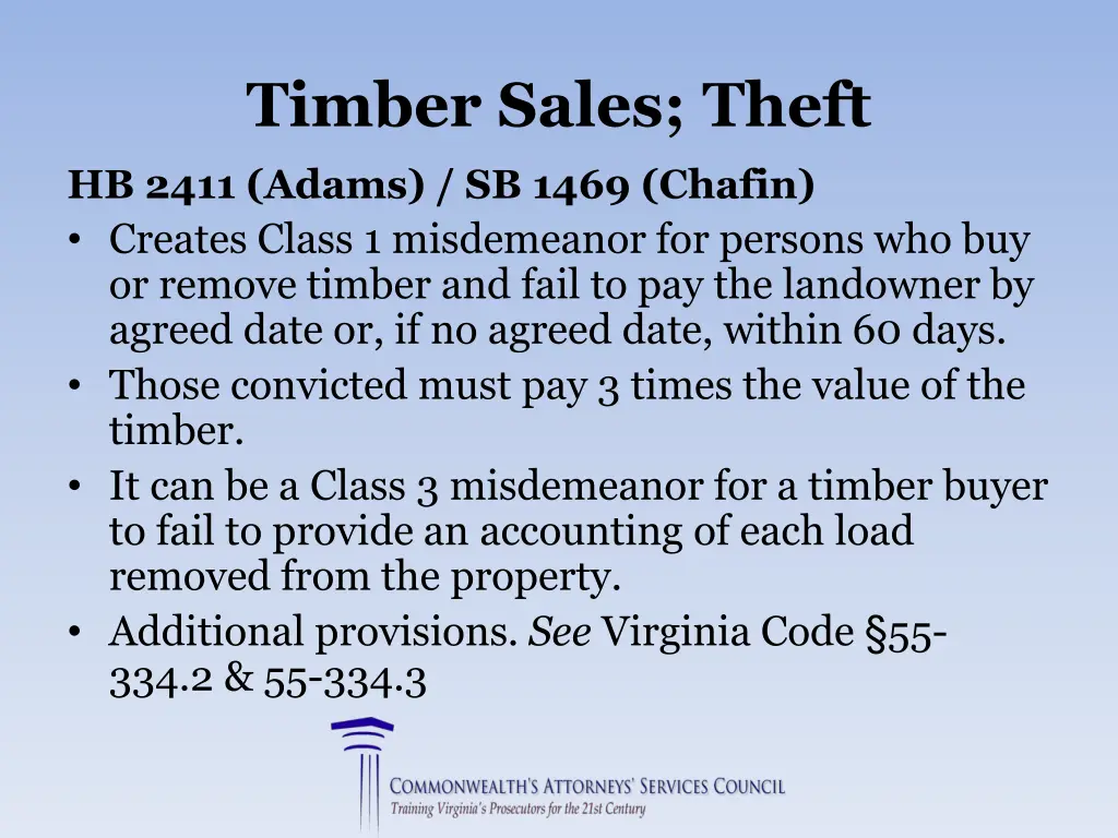 timber sales theft